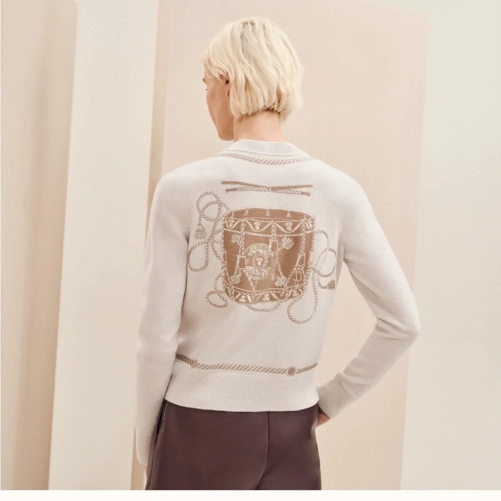 HP!🦋Authentic Hermes Cardigan Size 34 - Picture 3 of 11